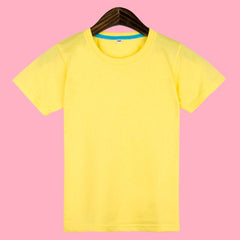 100% Cotton Children T-shirt Kids Tshirt 3-12T Boys Girls Black White Red Gray Yellow Tops 5 Colors XS-3XL for DIY