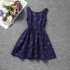 3-12 Years Girls Polka-Dot Dress 2019 Summer Sleeveless Bow Ball Gown Clothing Kids Baby Princess Dresses Children Clothes