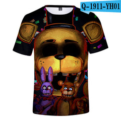 2 To 13 Years kids t shirt Five Nights at Freddy 3d printed t-shirts boys girls fashion short sleeve tshirts FNAF Child t-shirt
