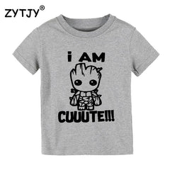 I am Groot I am cute Print Kids tshirt Boy Girl t shirt For Children Toddler Clothes Funny Tumblr Top Tees Drop Ship CZ-89