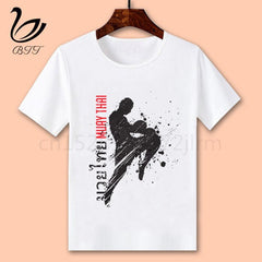 Fighting Muay Thai Fight T Shirt Cartoon Print T-Shirt Designer Children Kids T Shirts Short Sleeved Child Clothes