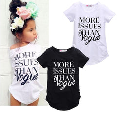 2016 Kids Baby Girls Summer Tshirt Tops Baby Girl Clothes Kids Baby Girls letter Short Sleeve Cotton Tops T-shirt