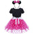 Baby Girl Cute Minnie Mouse Clothing Above Knee Mini Falda Toddler Polka Kid Summer Party Tulle Dress Mickey Clothes Child Frock