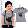 Causal Boys Camera Printed Gray T-Shirts Baby Boy Clothes For Kids 1-8Years