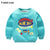 2017 autumn winter children boys sweatshirt New baby boys clothings toddler girls hoodies spring kids T shirt for fleece inside