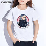 Kids Summer Short Sleeve Girls & Boys T shirt Children Billie Eilish Printed T-shirt Fashion Casual Baby Clothes,HKP5265