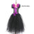 Kids Maleficent Evil Queen Girls Halloween Fancy Tutu Dress Costume Children Christening Dress Up Black Gown Villain Clothes