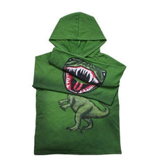 Dinosaurs Print Boys Girls Hoodies Spring Autumn Outerwear Kids Hooded Sweatshirt Boy Clothes Children Long Sleeve Pullover Tops