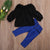 Pudcoco Girl Clothes Kids Baby Girl Fall Outfit Children Girls Off Shoulder Shirt T-shirt Tops+Long Pants Cotton Clothes