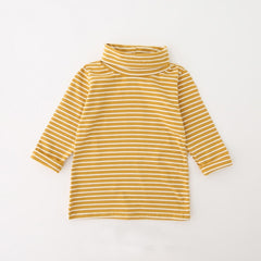 2019 Toddler Kids T Shirt Long Sleeve Striped Boys T Shirt Turtleneck Girls Tops Tee Shirt Enfant Fille Children Clothes 1-5Year