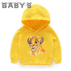 Children Hooded Hoodies Kids Cartoon Lion King Funny Simba Sweatshirts Baby Pullover Tops Toddler Girls Boys Clothes,KMT5315