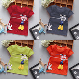 Baby Toddler Children Infant Boy Girl Kids Short-sleeved T-shirt colorful Shirts Cartoon Clothes Tshirt Tops Tees