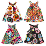 6M-4T Print Vest Baby for Vestido Clothing Outfit Clothes Floral Fashion Dresses Dress Kids Bohemian Infant Girl