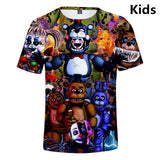 2 To 13 Years kids t shirt Five Nights at Freddy 3d printed t-shirts boys girls fashion short sleeve tshirts FNAF Child t-shirt