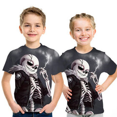 2020 Summer Kids 3D Game T-shirt Boys Girls Undertale Sans Lovely Anime Printed T shirt Children Fashion Tshirt Tops 4-12 Years