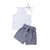 2019 New Toddler Kids Baby Girls sleeveless Halter White Tops and Striped Shorts Pants 2Pcs Sets Clothes