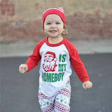 Lovely Kids Shirt Boys Girls Lovely Christmas Santa Claus Long Sleeve Letter Printing Daily Leisure Holiday Costume