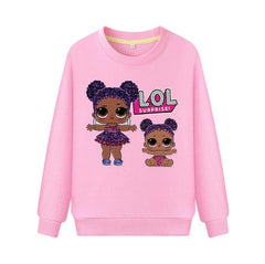 Autumn Winter Boys and girls Sweaters Cotton Knitted Tops Kids Pullover Clothes Children Cartoon Warm T-shirt lol doll Clothing