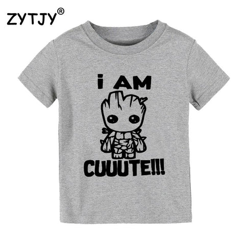 I am Groot I am cute Print Kids tshirt Boy Girl t shirt For Children Toddler Clothes Funny Tumblr Top Tees Drop Ship CZ-89