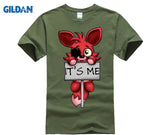 Kawaii FNAF Plush Foxy Men T Shirt Summer Hip Hop T-Shirt Pre-Cotton O-Neck tshirt Man Children kids Brand Clothing Teenage Boys