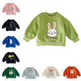 Winter Kids Boys T Shirt Cartoon Animal Long Sleeve Baby Girls T-shirts Cotton Children T-shirt O-neck Tee Tops Boy Clothing