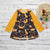 Infant Baby Girls Autumn Winter Dress Children Cartoon Fox Floral Print Patchwork Long Sleeve Sun Desses Kids Clothes 12M-5T A20