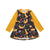 Infant Baby Girls Autumn Winter Dress Children Cartoon Fox Floral Print Patchwork Long Sleeve Sun Desses Kids Clothes 12M-5T A20