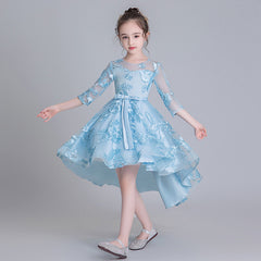 New Flower Girl Little Mermaid Pegeant Prom Princess Dess New Years Eve Dress Royal Blue Pink Thanksgiving Dress Kids Clothes