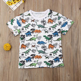 PUDCOCO Cute Toddler Kid Baby Boy Dinosaur Short Sleeve T-shirt Cotton Fashion Outfit Support wholesale