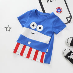 New Boys Girls Cotton T Shirts Children Tees Short Sleeve Cartoon Shirts Kids Top Clothes Avengers Marvel Batman Captain America