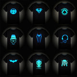 2018 Christmas Boys Girls Luminous Short Sleeves T-Shirts Children's Tshirt Superman Batman T Shirt Baby Girl Tops Kids Tees