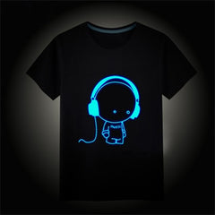 2018 Christmas Boys Girls Luminous Short Sleeves T-Shirts Children's Tshirt Superman Batman T Shirt Baby Girl Tops Kids Tees