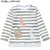 Cielarko Girls Long Sleeve T shirts Cotton Rabbit Striped Lace Kids Cartoon T-Shirts Children Spring Casual Sweatshirt Clothes