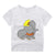 Baby Boy Girl Dumbo Funny Cartoon Print Elephant T Shirt Kids Summer O-Neck Tops Little Girl Tshirt Casual Children Clothing