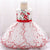 Beaded Embroidered Flower Tutu Lace New Born Baby Girl Dresses Birthday Baptism Princess Floral Kids Girl Baby Dress L1897XZ