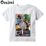 Children's New Top Tees Avengers Iron Man Thor Child Boys T Shirt Clothes Baby Boys Tops Spider Man Costume Kids tshirt,ooo4568