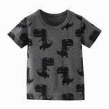 SAILEROAD 7 Years Cartoon Dinosaur Boys Girls Tops Tees T Shirt For Summer Children Kids Short Sleeve Shirts Cotton Baby Clothes