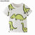 SAILEROAD 7 Years Cartoon Dinosaur Boys Girls Tops Tees T Shirt For Summer Children Kids Short Sleeve Shirts Cotton Baby Clothes